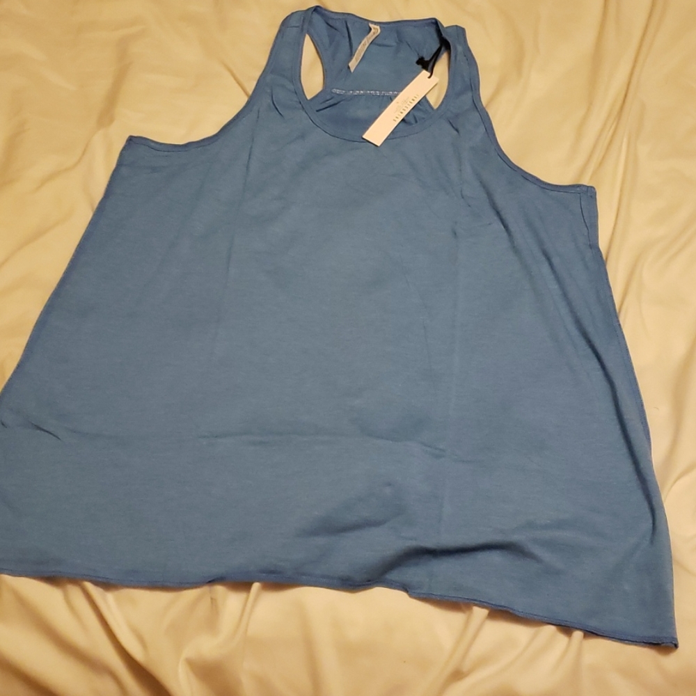 Blue work out tank